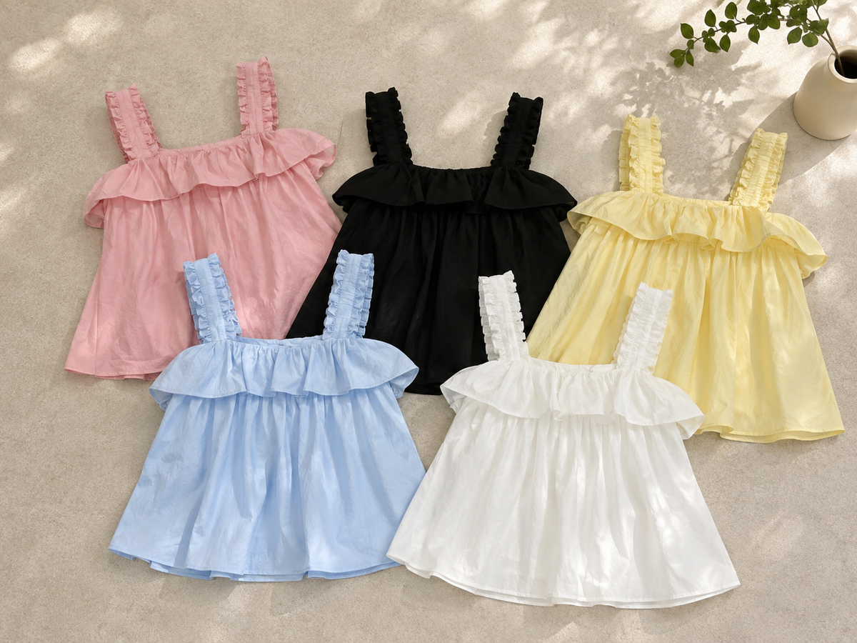 Ruffle Babydoll Camisole Top