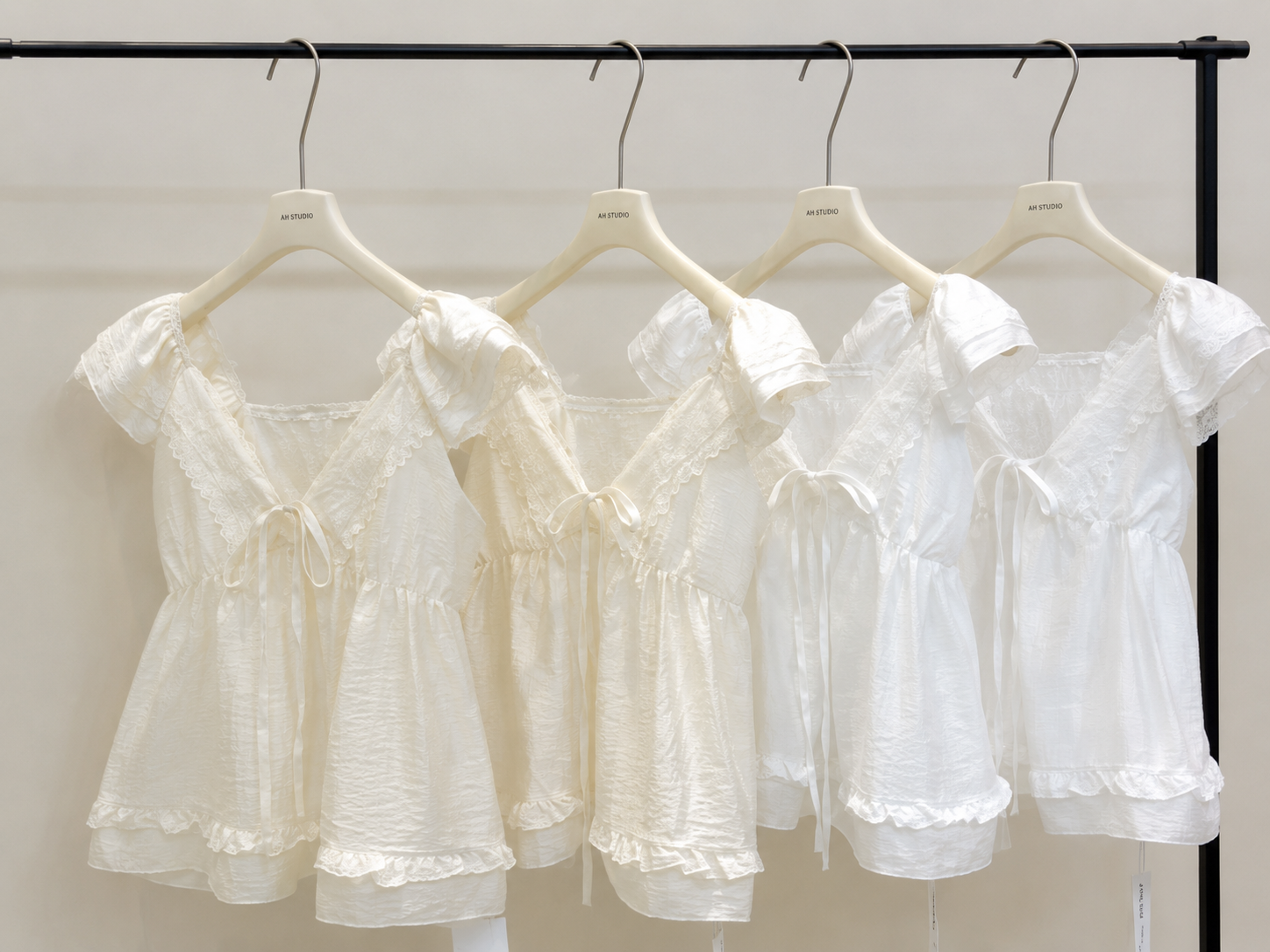 Off-Shoulder Lace-Trim Babydoll Blouse